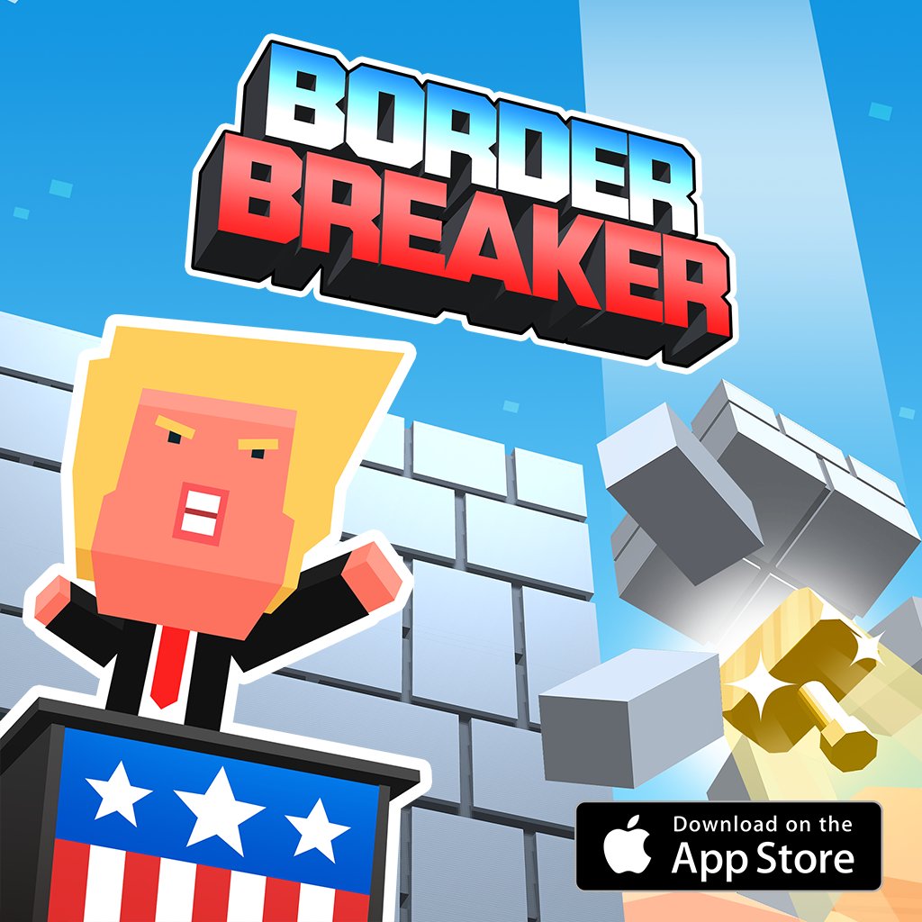 playmium_games's tweet photo. Break Down Trumps Wall #borderbreaker for free today! #freegame #iosgame https://t.co/o6LjUIz6W6 https://t.co/ONbNSNjooL