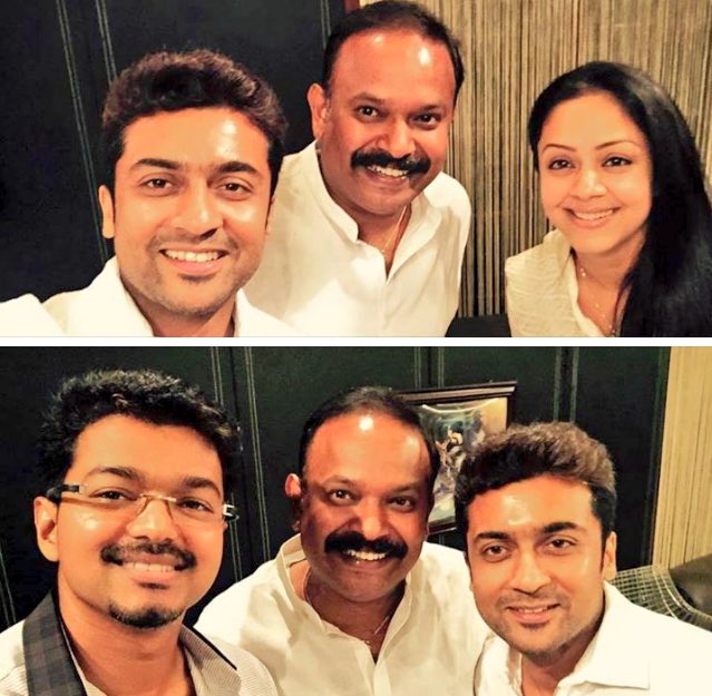 SSMusicTweet's tweet photo. A superb snap of @actorvijay @Suriya_offl @vp_offl #Jyotika !! https://t.co/WJeewkvewQ