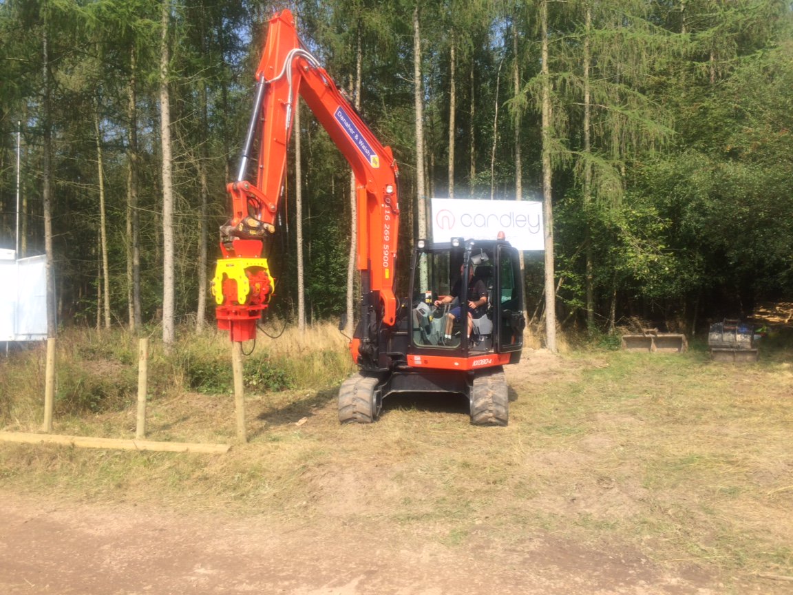 cardleybingham's tweet photo. Come and see our Post Driver attachment at @APFExhibition stand 640-680! #APF2016 #APF #PostDriving #Forestry https://t.co/R5aKDdIxnP