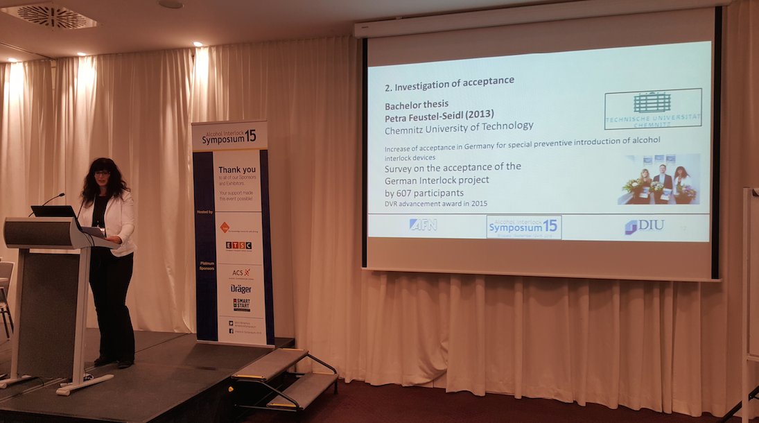 TIRFCANADA's tweet photo. Petra Feustel-Seidl and Dr. Joachim Seid (not pictured) talking about pilot project in Dresden. #InterlockSymposium https://t.co/OQonpvjoYi