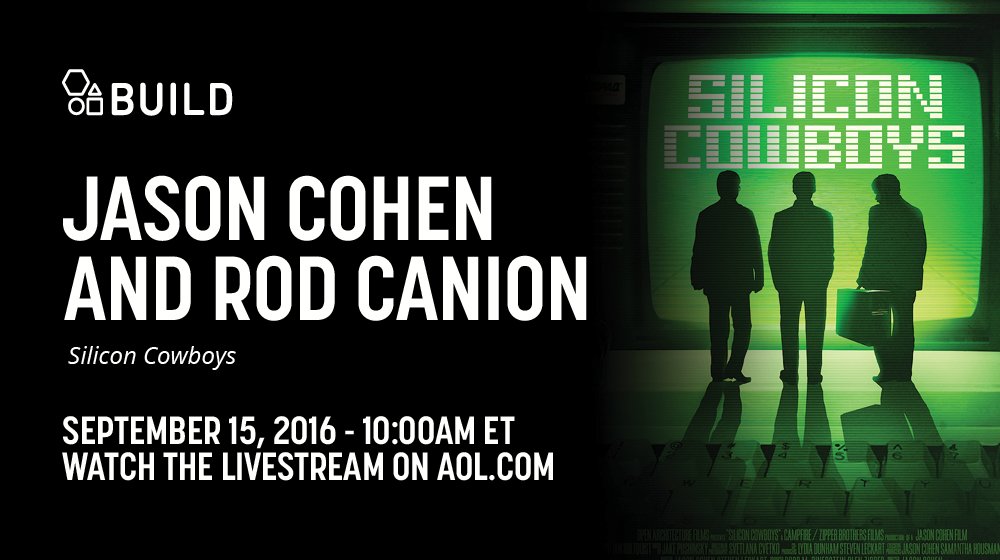 BUILDseriesNYC's tweet photo. Starting off the day with @Silicon_Cowboys's #RodCanion &amp; #JasonCohen LIVE on https://t.co/pnxvIBawcw at 10AM ET https://t.co/JLz6cnQ63G