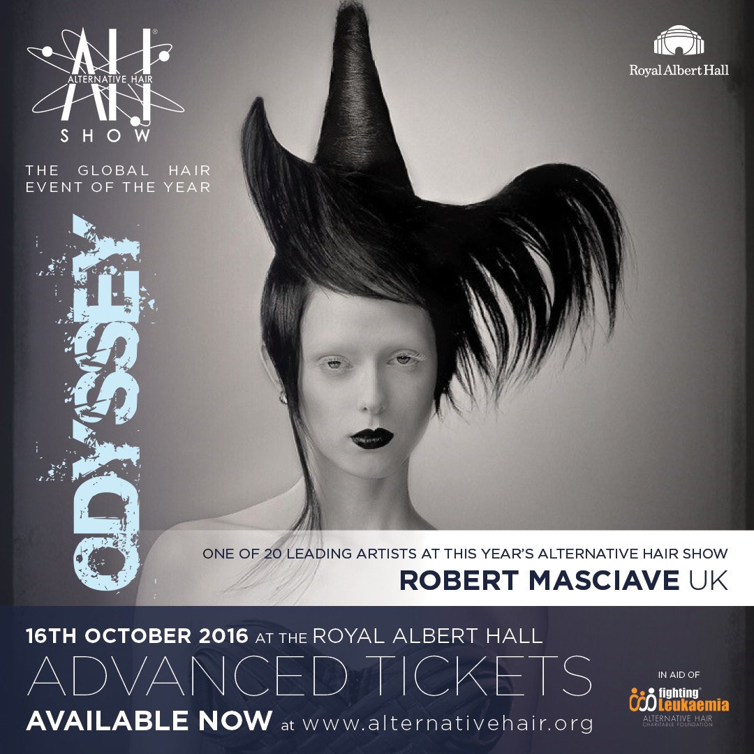 Robert Masciave at Alternative #HairShow <a href="/RoyalAlbertHall/">Royal Albert Hall</a> Link to buy tickets in the bio...don't miss out! #ahs2016