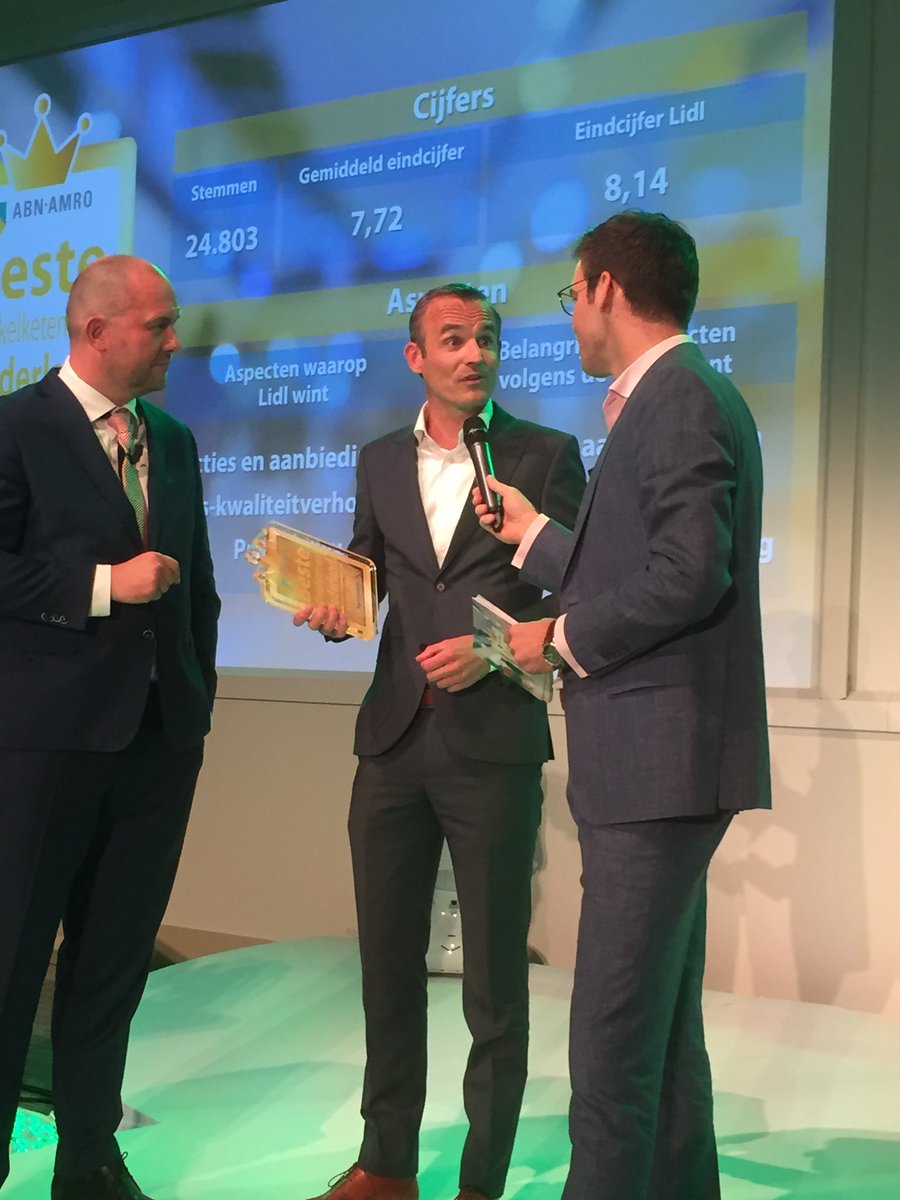 De uitreiking van de jaarlijkse retailprijzen bij ABN-AMRO Amsterdam supermarkt van het jaar: Lidl. <a href="/LidlNederland/">Lidl Nederland</a>