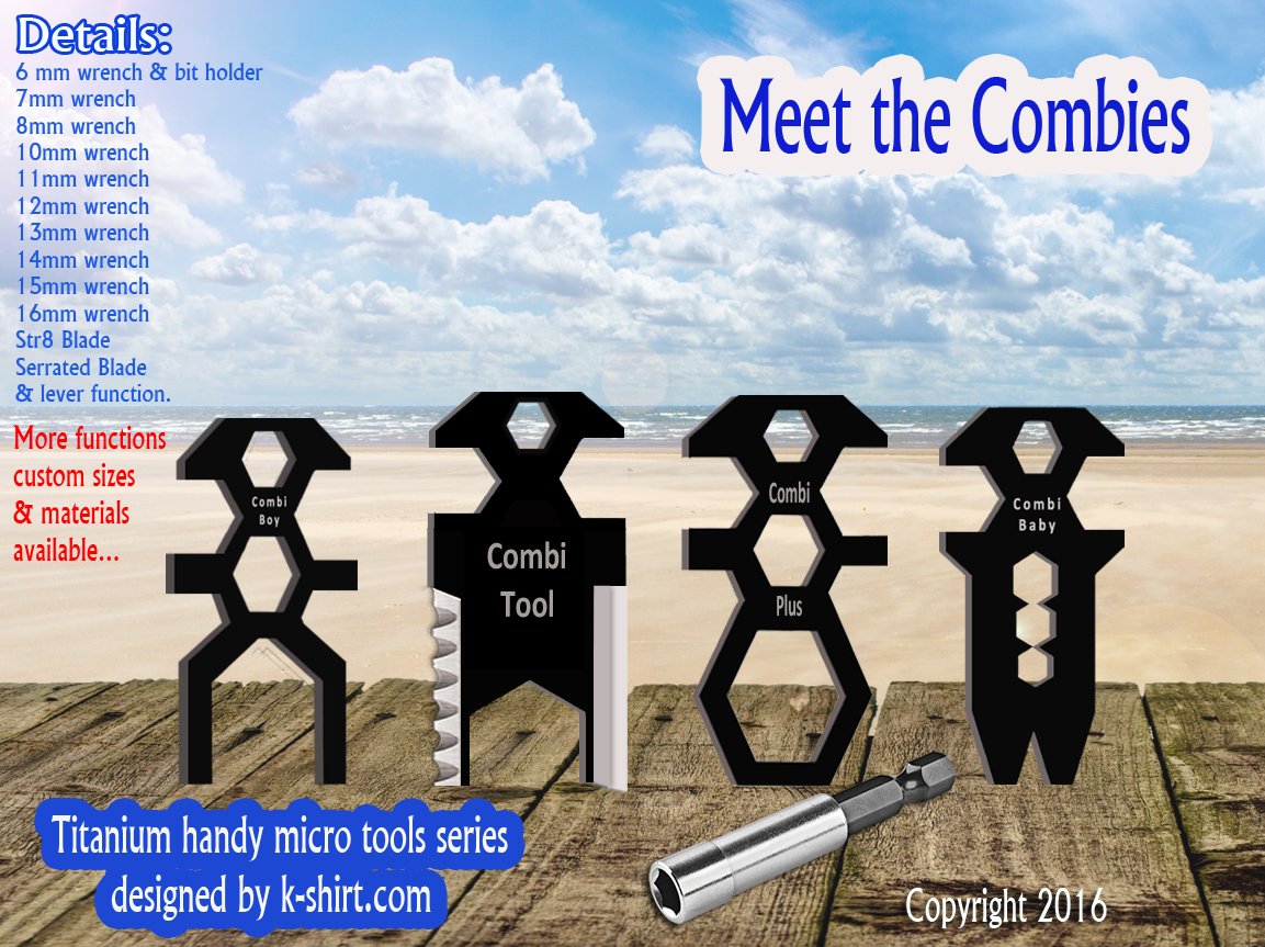mikeatos's tweet photo. We are Combi Family &amp; we are compatible with Inserted key chains. #Titanium #design #tooling #utilities #copyright https://t.co/1bPxhQ8GqE