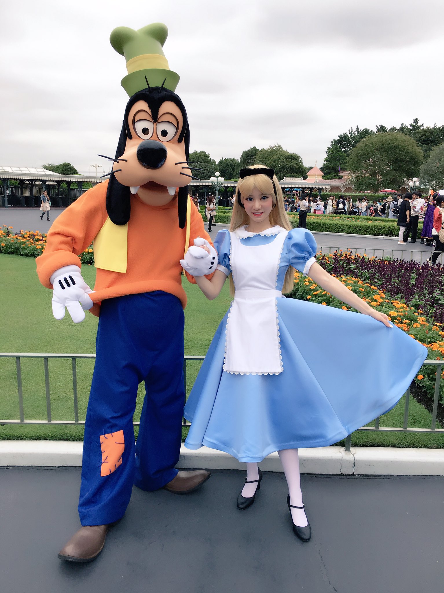 Twitter 上的 ちはる 友達のおかげで本物のアリスとグリできた ひとりだったら絶対諦めてたな 夢みたい グーフィーにも会えました 同じポーズしてくれたよ 笑 Dハロ Dハロ仮装 ディズニーハロウィン T Co Ed1ortguem Twitter