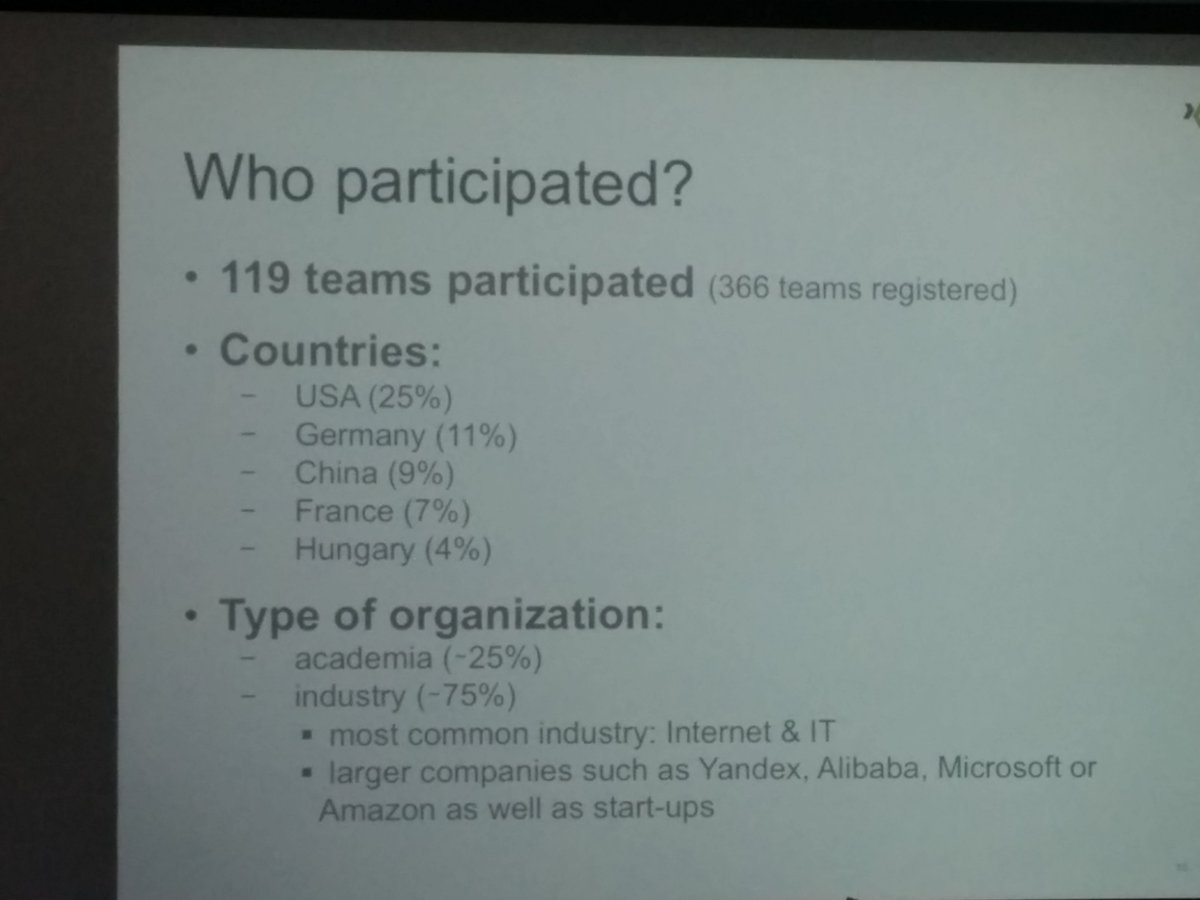 CrowdRec's tweet photo. In @recsyschallenge workshop @fabianabel presents stats on data &amp; participants https://t.co/YjXbrYYgea #recsys2016 https://t.co/HKwD16Qf2Q