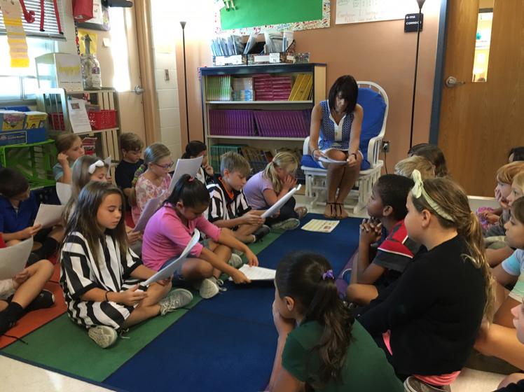 TommieBarfield's tweet photo. Mrs. Garousi's class shares a readers theater of The Magic Fish with Mrs. Schadler's students. #readingwithfluency https://t.co/NJe1z7ooV0