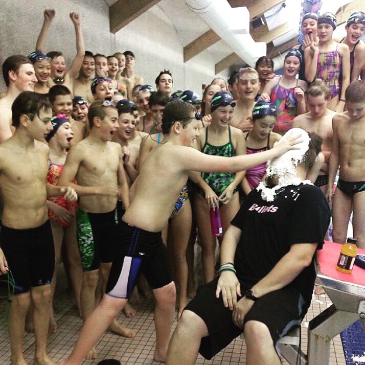AcademyBullets's tweet image. #tbt to a little bit of swimmers revenge on their coach during a RSWP event. #OneTeamOneCause