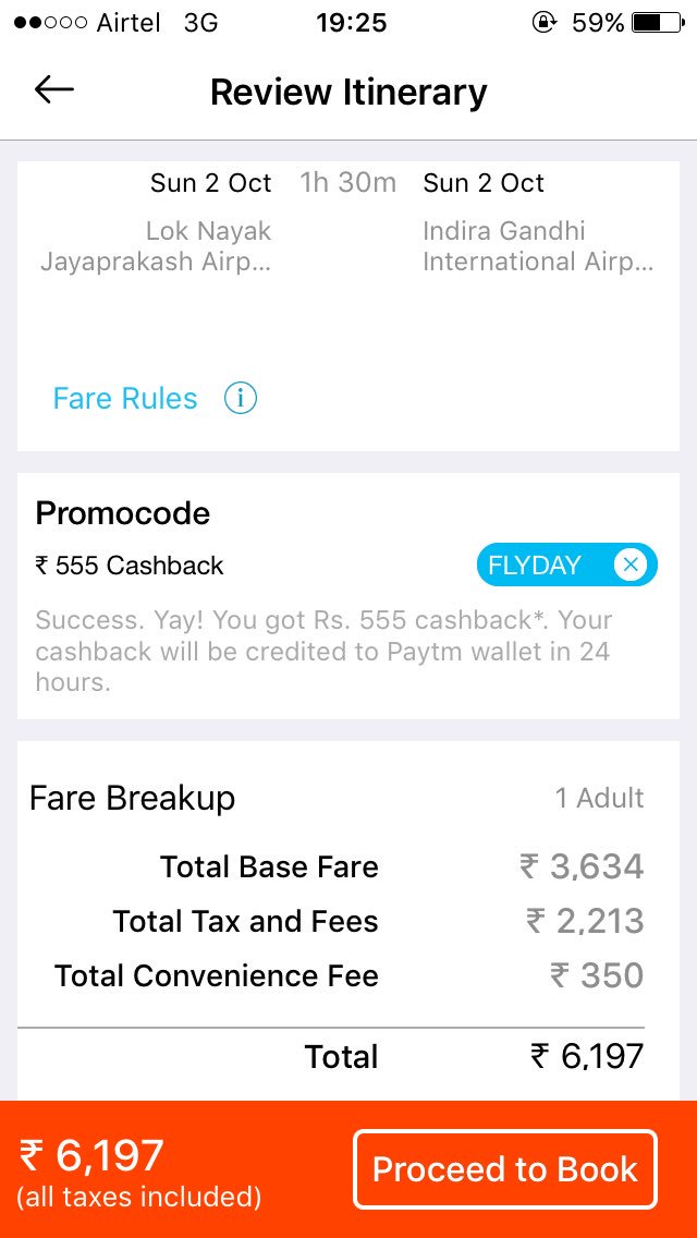 tanvirk87's tweet photo. #FlyDaySALE bluff by @Paytm same flights same dates. Paytm and @Cleartrip #bogus https://t.co/gcYi2ikNLB