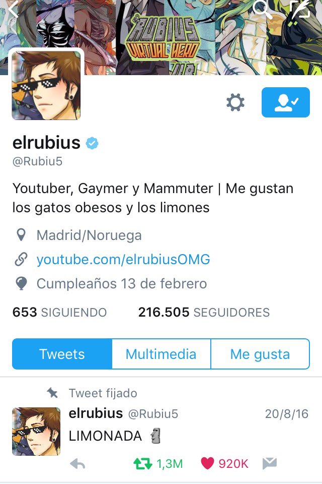 BeautifulRubius's tweet photo. Si refrescas el perfil de TW de rubius primero sale que tiene 200k followers y si vuelves a hacerlo tiene 7M. What? https://t.co/4XdqahajqE