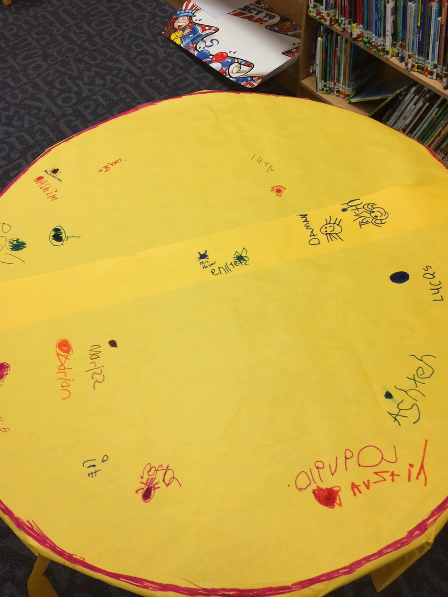 BTELibrarian's tweet photo. @BTENews kindergarten starts our #dotday2016 dot gallery. #BTESpecials. #ManorISD https://t.co/GdYbq0C4Gz