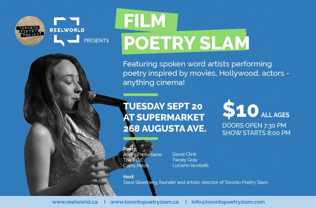 We are stoked to debut the first ever film poetry slam, where poems relate to cinema in any way. Details attached