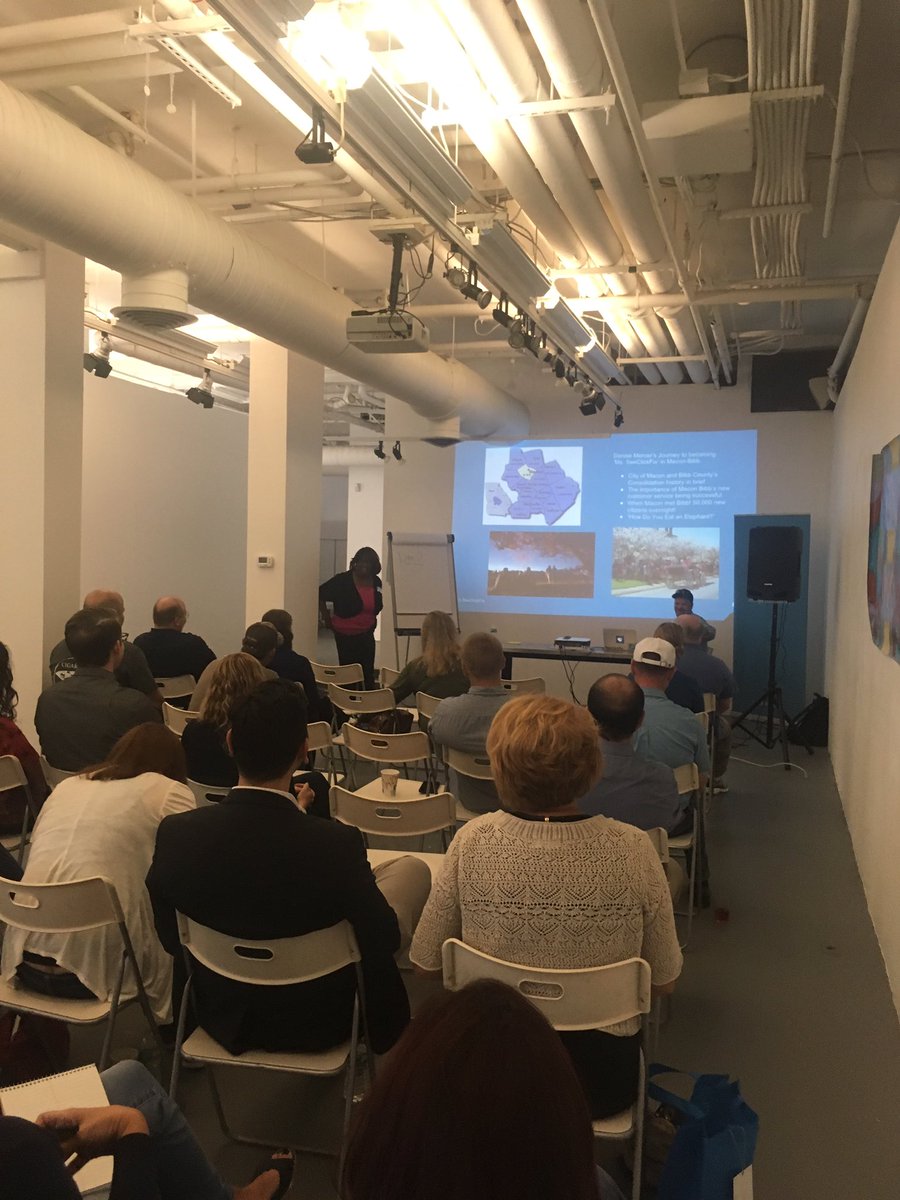 benberkowitz's tweet photo. Denise Mercer tells #scfsummit of becoming, 'Ms SeeClickFix' in @MaconBibb with @soverylarry We WrenchHeart Denise!! https://t.co/Y9b1MboIht