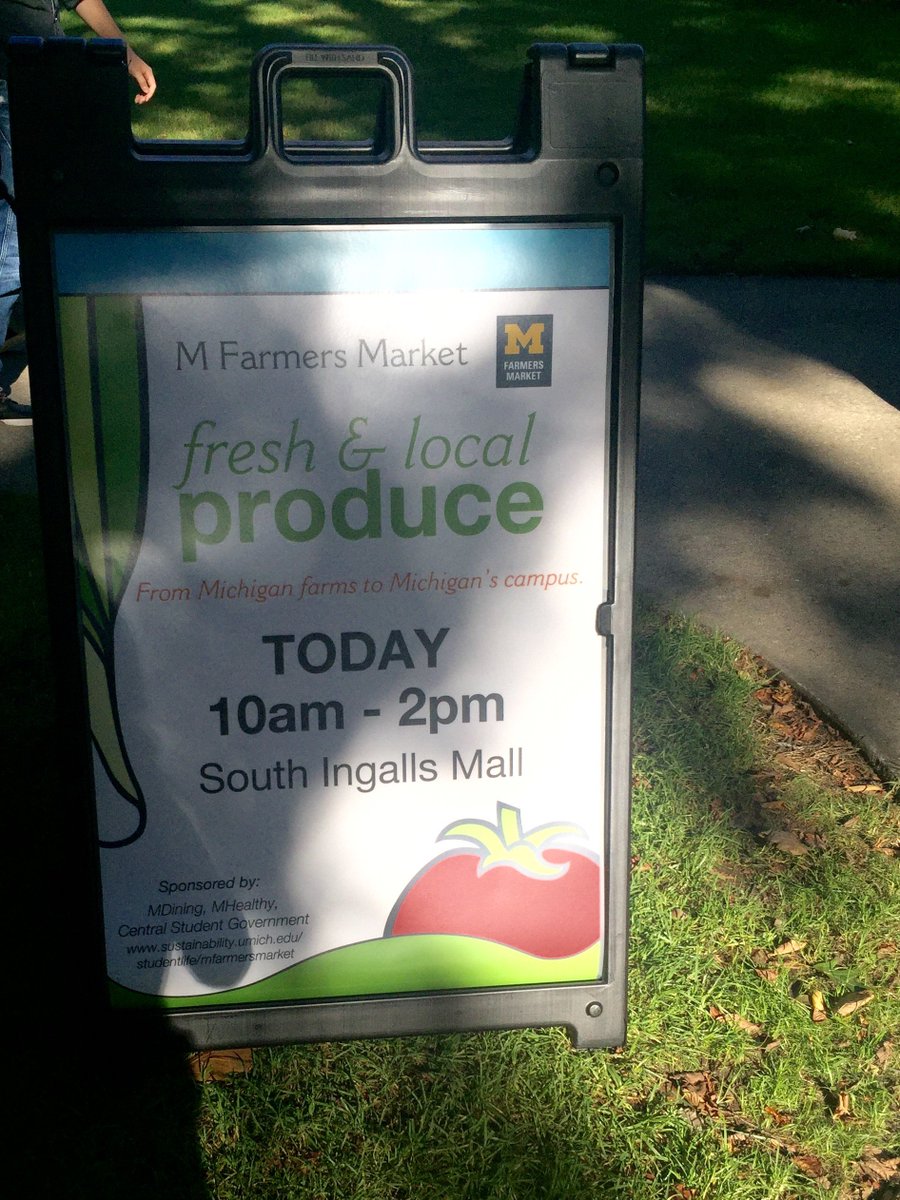 LokaiApp's tweet photo. Find fresh and local produce at the M Farmers Market until 2pm at South Ingalls Mall #onCampus #nosh https://t.co/uRkkaUpcaq
