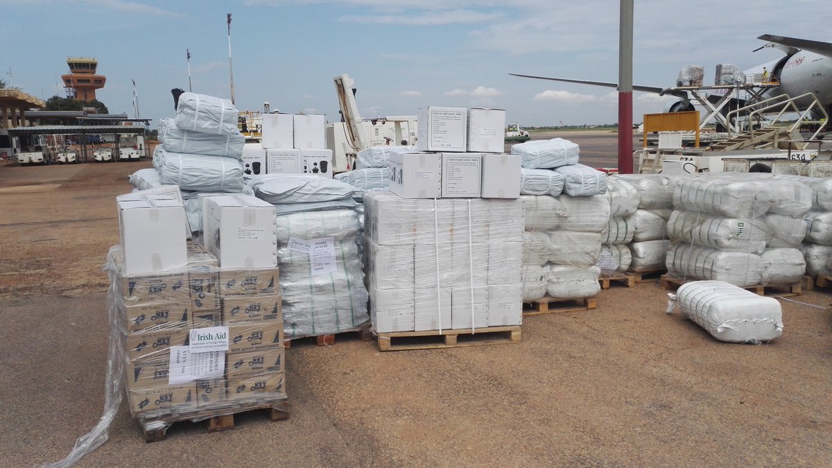 PlanIreland's tweet photo. #Irish_Aid stocks arrived to help #LakeChad refugees: 19k blankets, 10k soaps, 3k kitchen sets and more. Thank you! https://t.co/JNGKvbHb3K