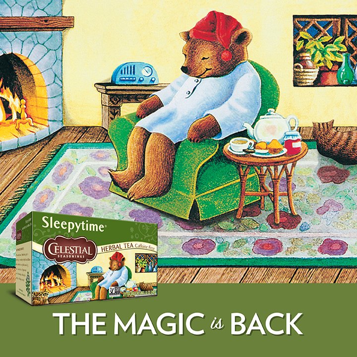 CelestialTea's tweet photo. Sleepytime Bear is back in his den enjoying a well-earned nap. The full artwork has returned on our beloved boxes! https://t.co/KteAXk8Trq