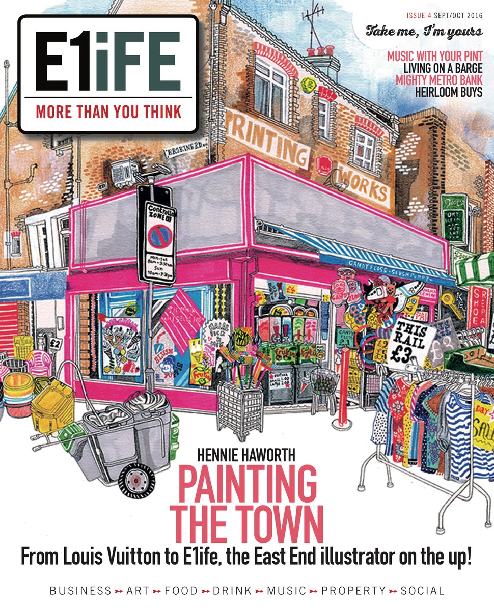QuartoCreates's tweet photo. Out &amp; about in #eastlondon? Pick up @e1Lifemag with #IvyPress's @henniehaworth all over it! #colouring #ColourLondon https://t.co/GMLeX2roWo