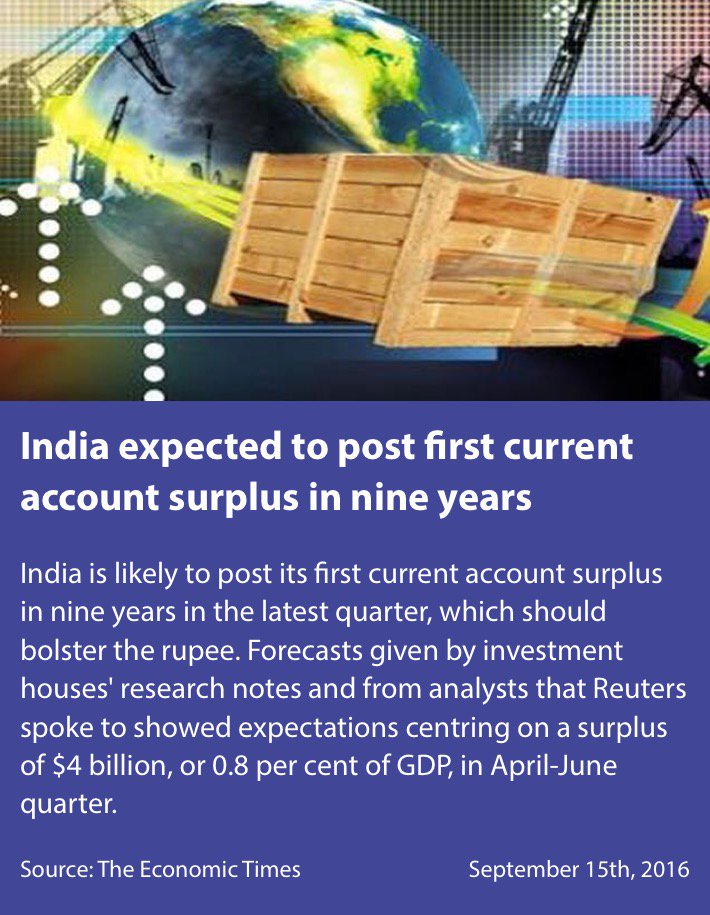 India expected to post first current account surplus in nine years
 economictimes.indiatimes.com/news/economy/f…

via NMApp