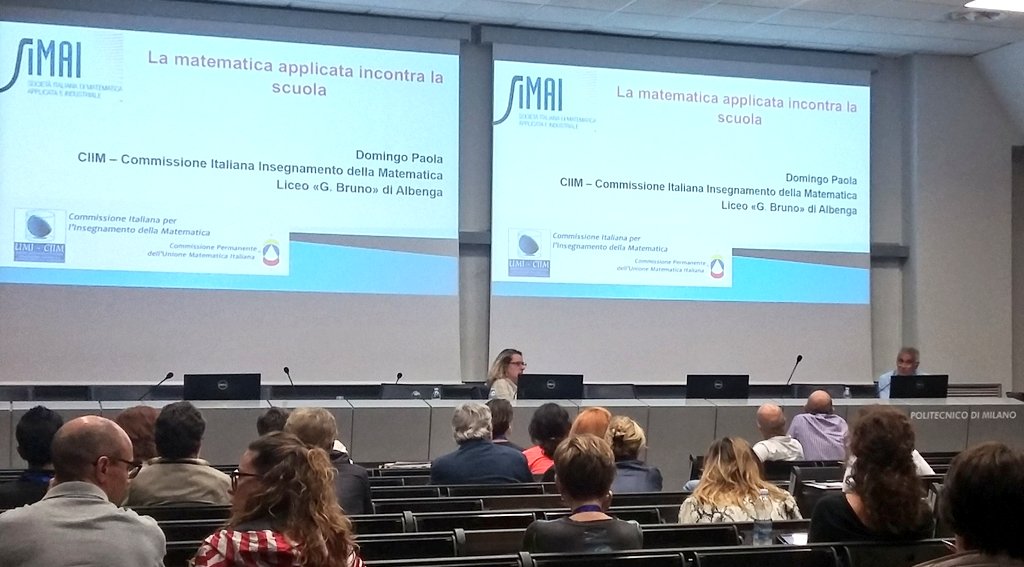 simai2018's tweet photo. "La #matematica applicata incontra la #scuola" Domingo Paola a EDU-SIMAI #simai2016 https://t.co/yNntnlPeAE