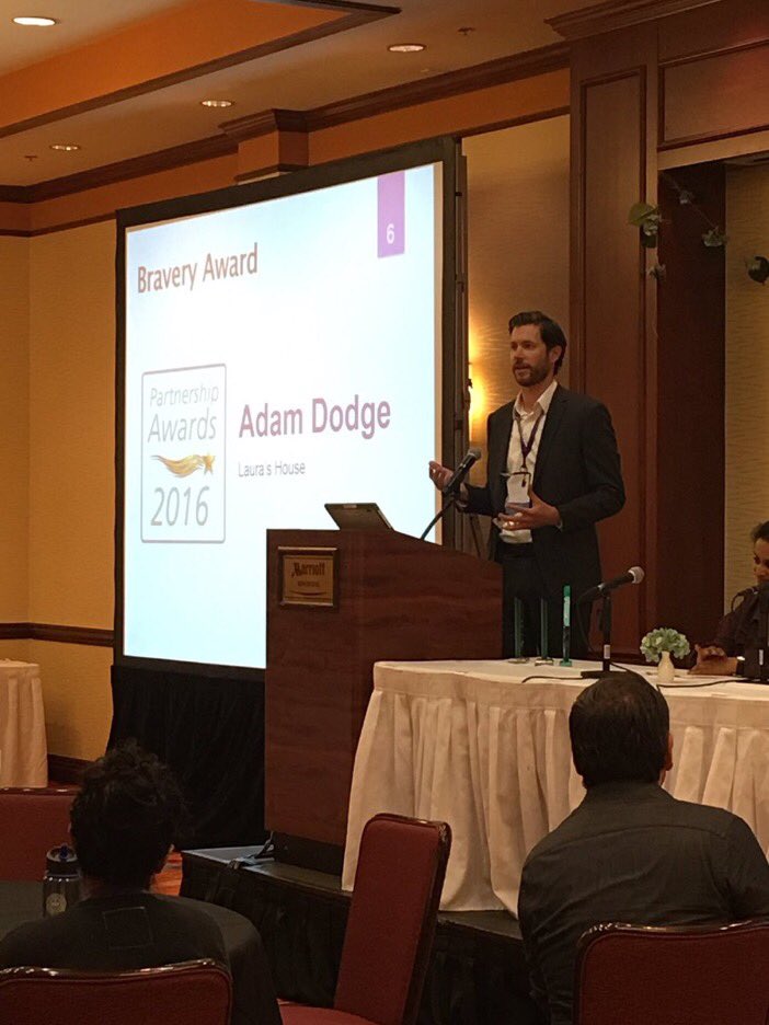 adamrdodge's tweet photo. Thank you @cpedvcoalition for honoring me with the 2016 Bravery award! @Lauras_House #CAStepsForward https://t.co/kYkCBeHhU7