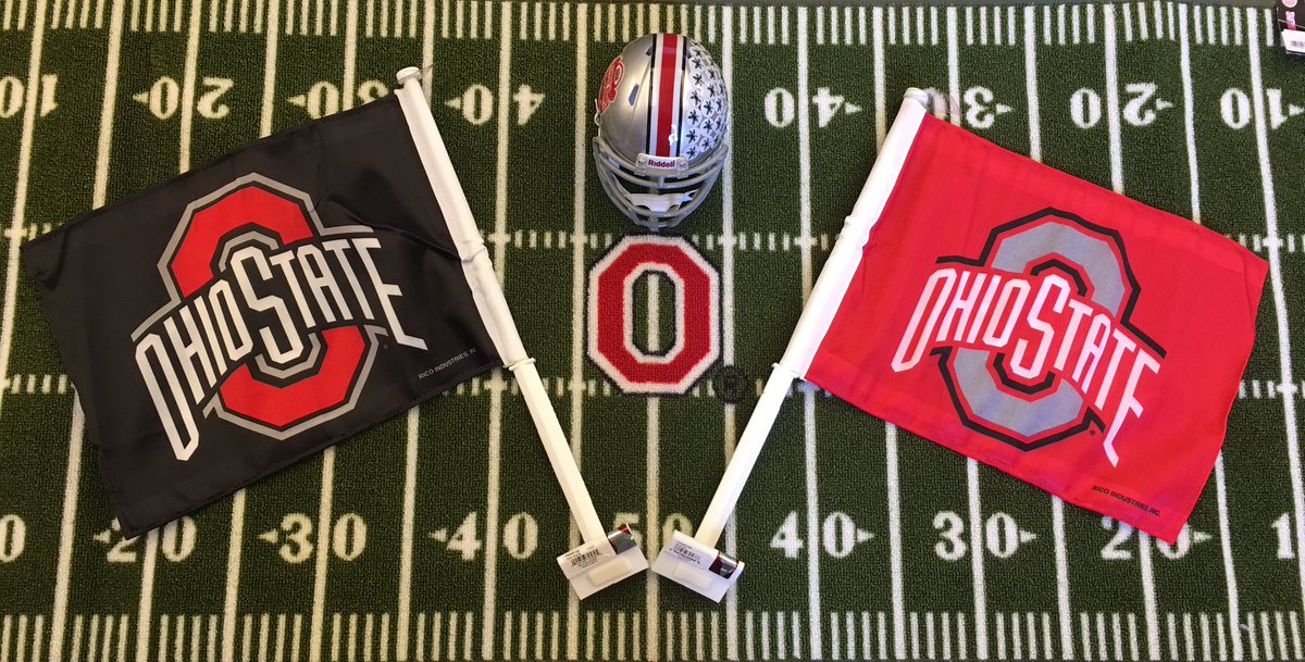 Brutus_Buckeye's tweet photo. RT for chance to win ⚫️ 🚗 car flag. 
1 winner at Noon! 
More items of the game: https://t.co/xbLNEcQXlA 
#GoBucks https://t.co/3q8EV2SfOy
