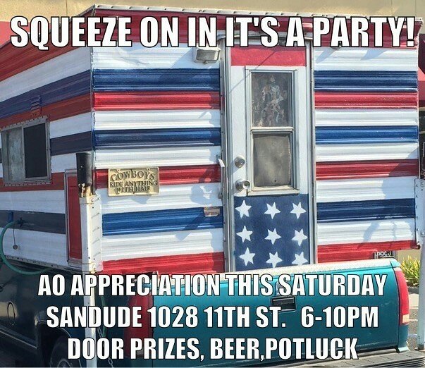 AOModesto's tweet photo. Everyone is welcome 2join us @sandudebrewing for food &amp; fun. Free beer &amp; door prizes for current AO Modesto members! https://t.co/JhJ3sE0lk4