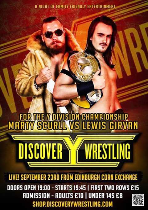 DiscoWrestling's tweet photo. Tomorrow! #YDivision Champion @LewisCEGirvan defends against The #Villain @MartyScurll #Edinburgh #IndyWrestling https://t.co/VqxHOCnYxT