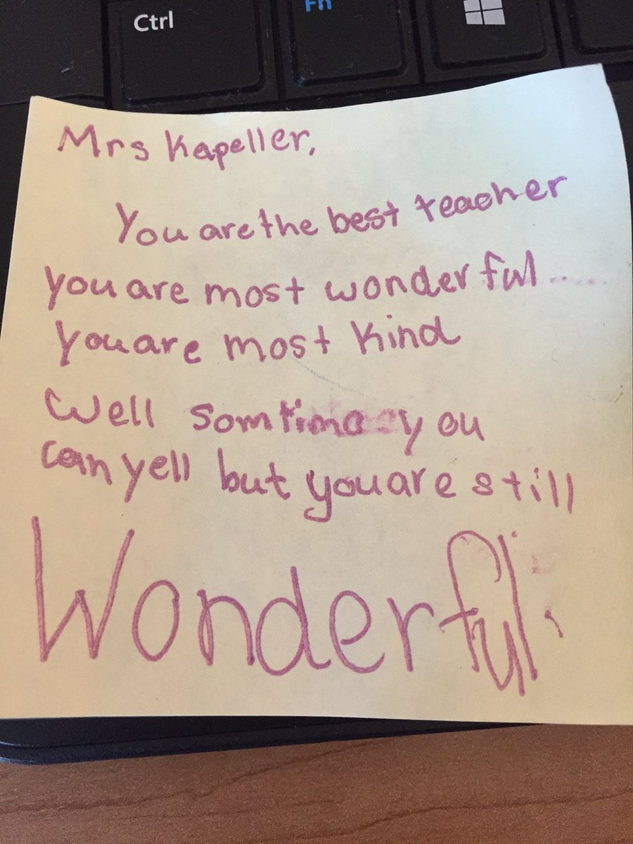 mskapeller's tweet photo. Can't decide which part is my favorite- the wonderful, kind or yelling :)  At least she still thinks I'm wonderful! https://t.co/4p5e8PhQrl