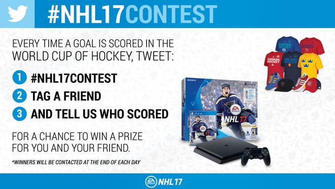 Every goal scored at the #WCH2016 is your chance to win! #NHL17Contest 

Details: bit.ly/2cGyLWk