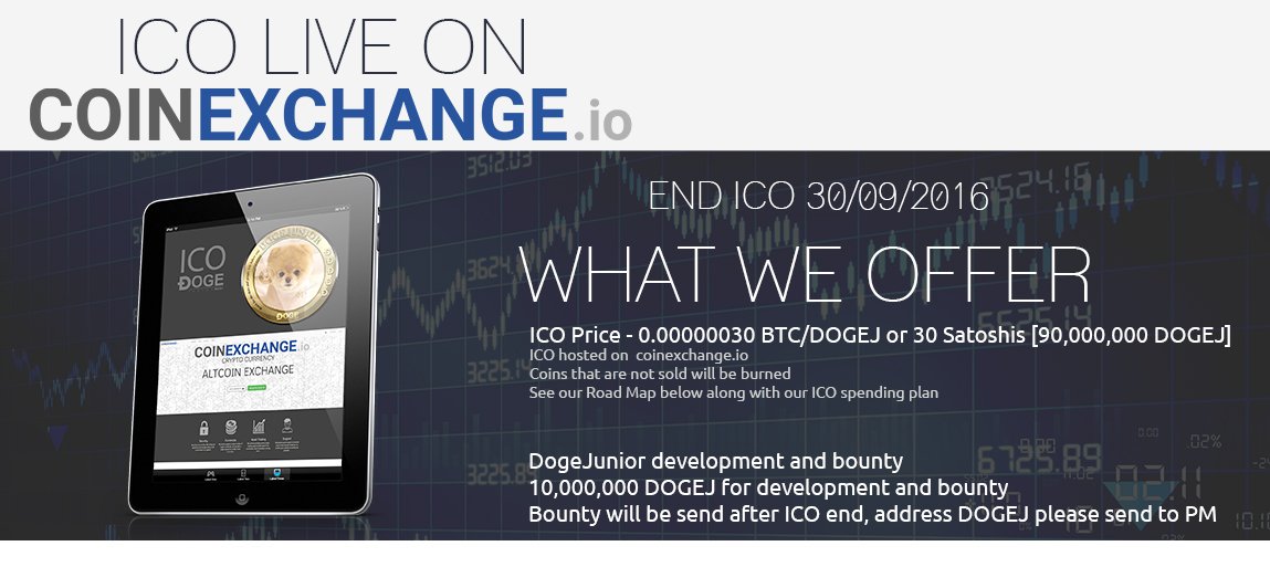 <a href="/dogejquark/">DogeJunior</a> ICO LIVE ON <a href="/CoinExchangeio/">coinexchange.io</a>  coinexchange.io/market/DOGEJ/B…