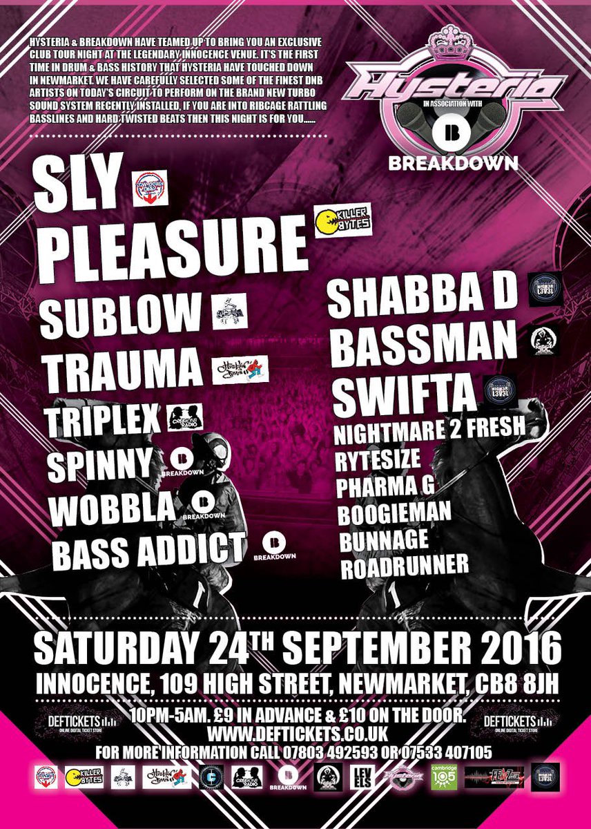 This Saturday at Innocence Newmarket!!