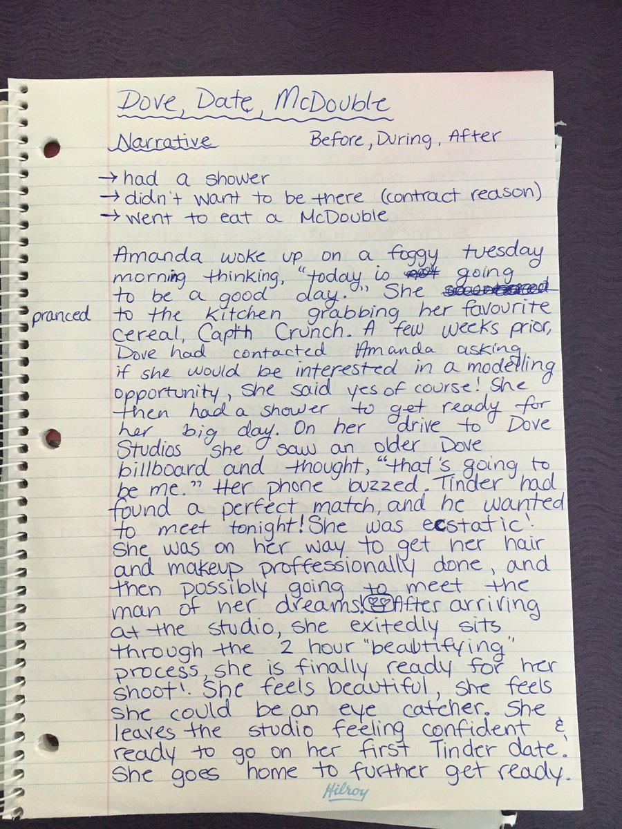 rbeesnees's tweet photo. Stories can be told in various ways –same writing prompt; different narratives! #highschoolwriters https://t.co/33tHN39i6x