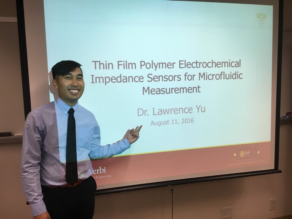 MengLabUSC's tweet photo. Another successful defense! Congrats to our newly minted Dr. Lawrence Yu! @ilawyu2 #USC #USCBME #mengsters https://t.co/0f37RoSn1K