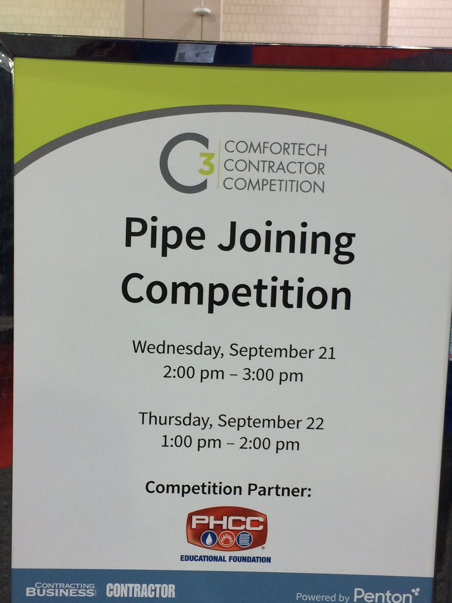 phccnatl's tweet photo. Successful C3 competition at #comfortechshow. Big thanks to @PHCCFoundation, @nibcoinc and PHCC of Pennsylvannia for lending a hand! https://t.co/UPWpw07DrS