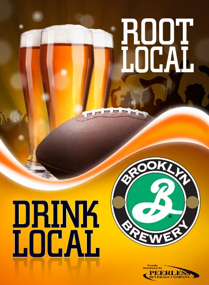 PeerlessBev's tweet photo. You root for your local teams so why not DRINK local? @BrooklynBrewery has locally brewed beers #rootlocal #lager https://t.co/DGaXzNhHj4