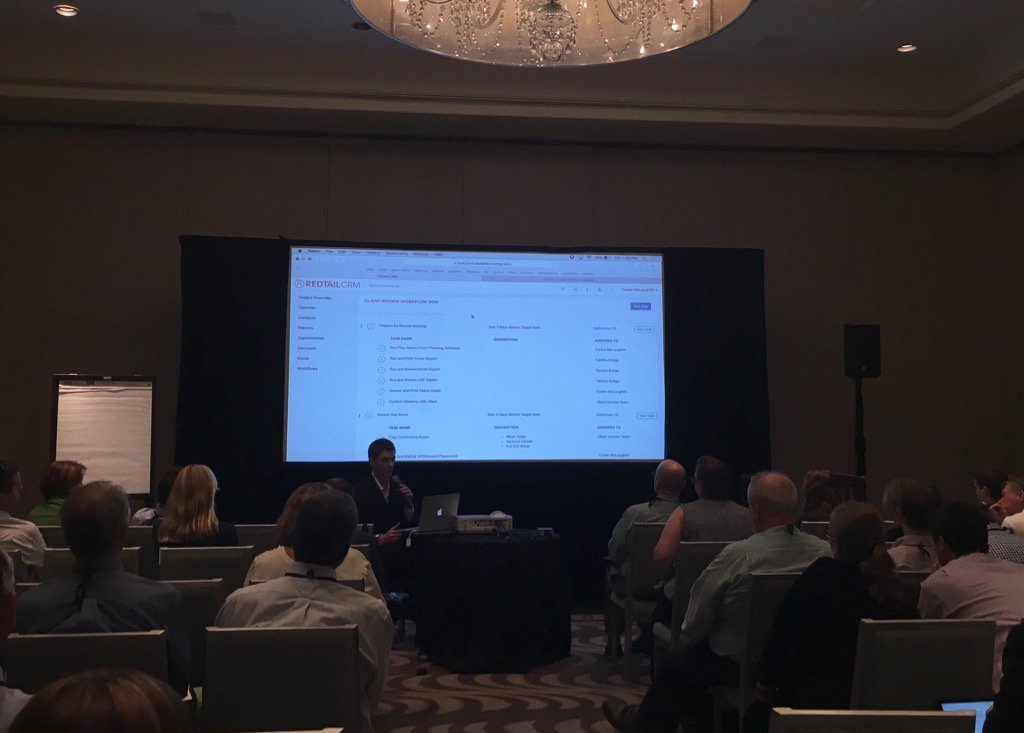 eMoney_Amanda's tweet photo. Full house for Seth Slaughter's @RedtailCRM Breakout Session. #eMoneySummit16 https://t.co/ieGlqcNexq