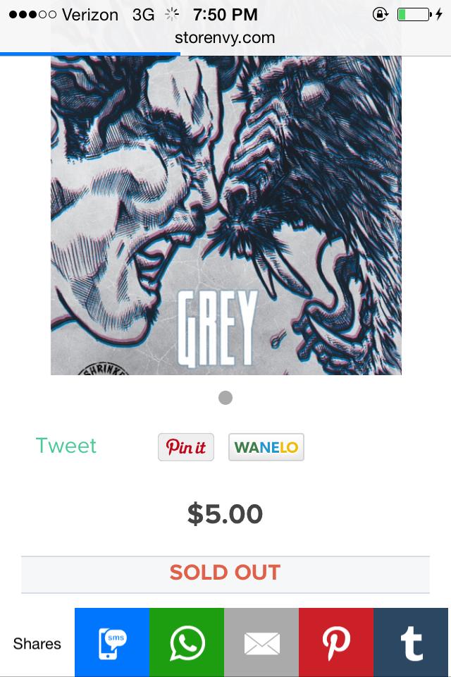 Grey_GraphicNov's tweet photo. No big deal! You guys are awesome, Grey has sold out of the hard copies. Thank you for supporting our #art @HeadshrnkrPress https://t.co/QCJQjk3YCO