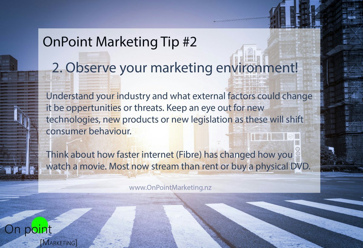OnPointMNZ's tweet image. OnPoint Marketing Tip #2 - Observe your marketing enviroment! #Business #SWOT #Marketing #TargetCustomer #Strategy #Basics #NZ #OnPoint