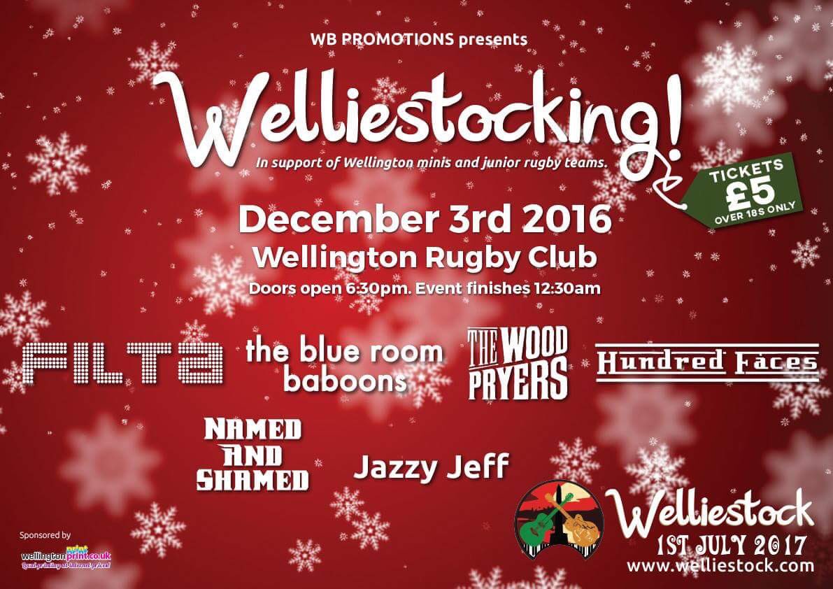 welliestock's tweet photo. @bbcsomerset @WellyRFC @filtasounds @AroundWelly sold out night for our mini-festival in December. Another great night of music https://t.co/LeQifhcge8