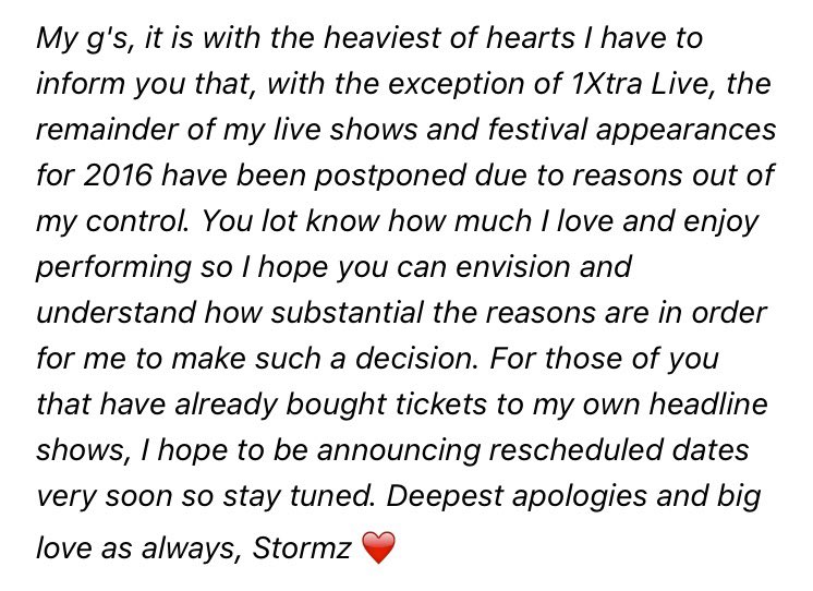 stormzy's tweet photo. Sorry once again 🙏🏿❤️ https://t.co/CFQKQh9Jtc