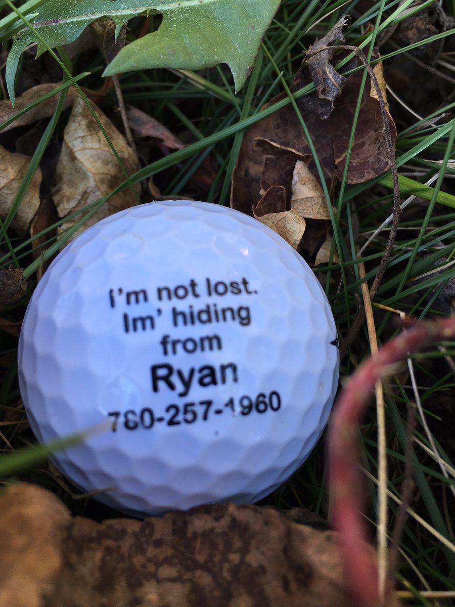 Coffee_Baileys's tweet photo. Hey #Ryan of #CascadeBuilders, I found your ball. It was hiding. 😂 #awesomebusinesscard #elkislandgolfcourse #yeg https://t.co/HwGXlFRBDd