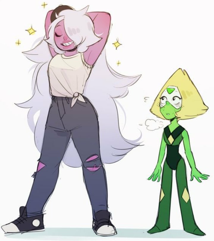 I love amethyst's shorty squad outfit. It's so impressive