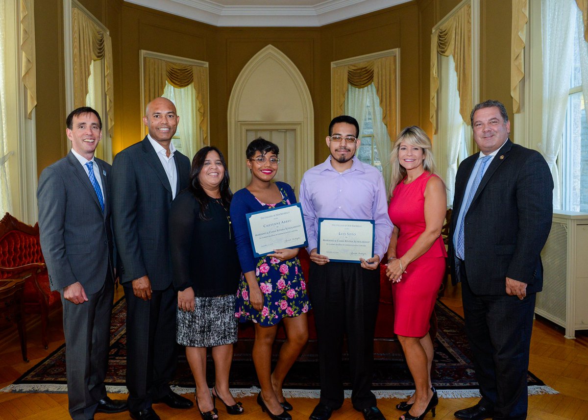 Congrats to Yonkers residents Cheyenne Abreu &amp; Luis Soto on earning the Mariano &amp; Clara Rivera Scholarship at the College of New Rochelle!