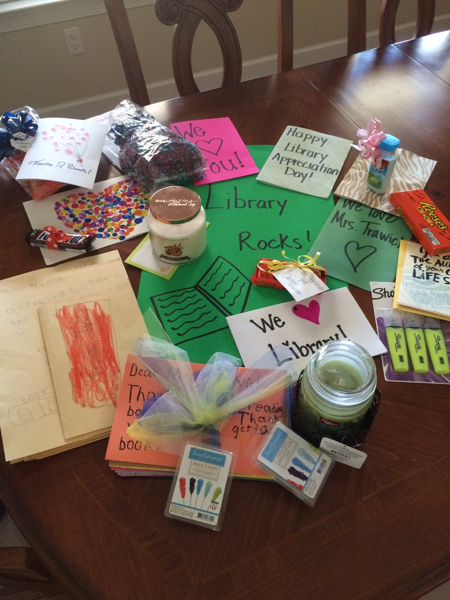 BethTrawick's tweet photo. Thanks to all my coworkers, parents, and students who made me feel special today on library/music appreciation day! https://t.co/f7WNI7Kuqm