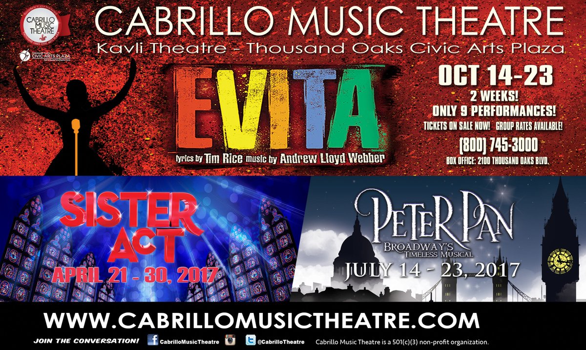 TVADEXPERT's tweet image. Great new season for @CabrilloTheatre get your Season Membership now and save! @seasonmemberdiscount @VenturaEvents_ @tocap