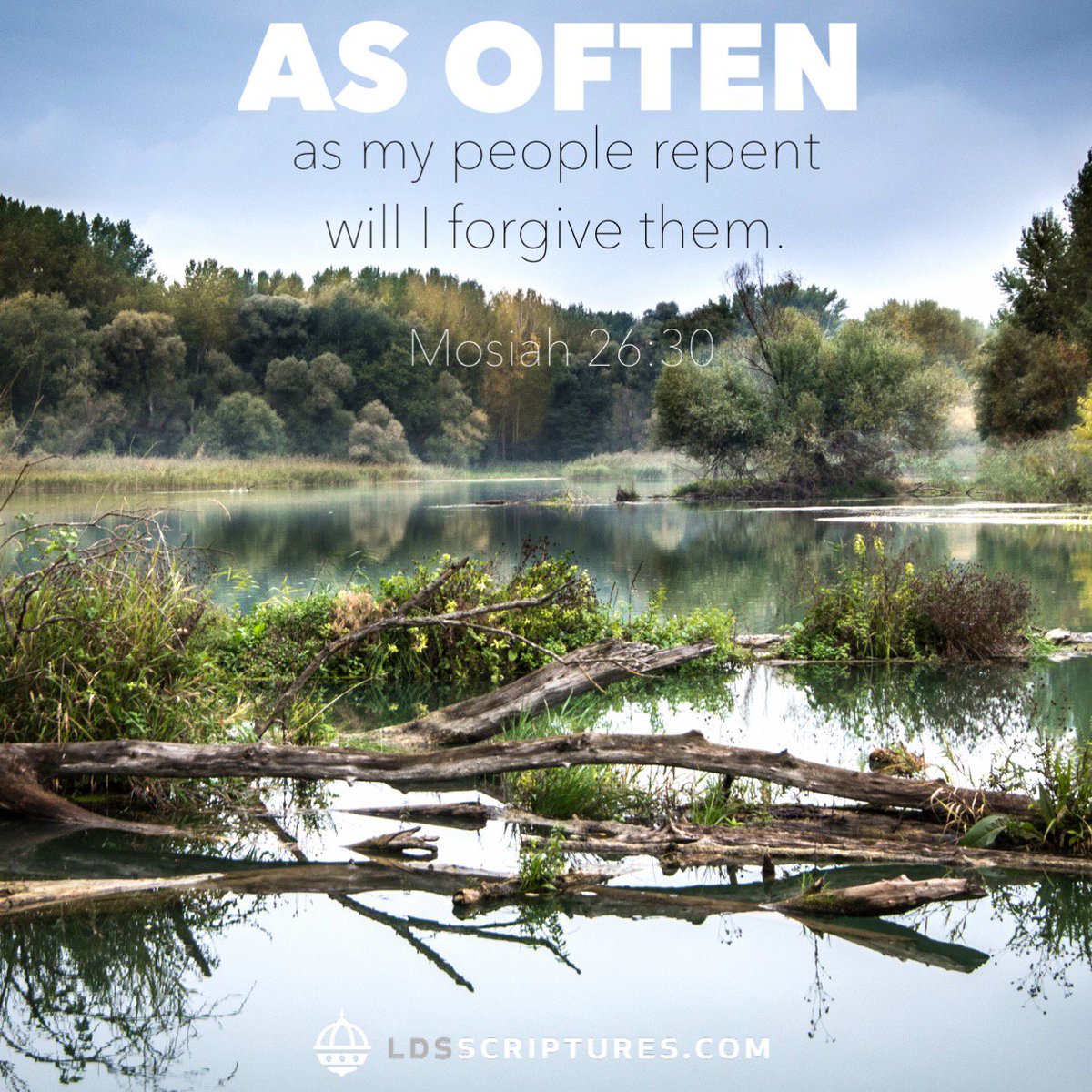 ldsscriptures's tweet photo. As often as my people repent will I forgive them their trespasses against me. Mosiah 26:30 #scriptureseveryday #lds https://t.co/51wLLOIuRT