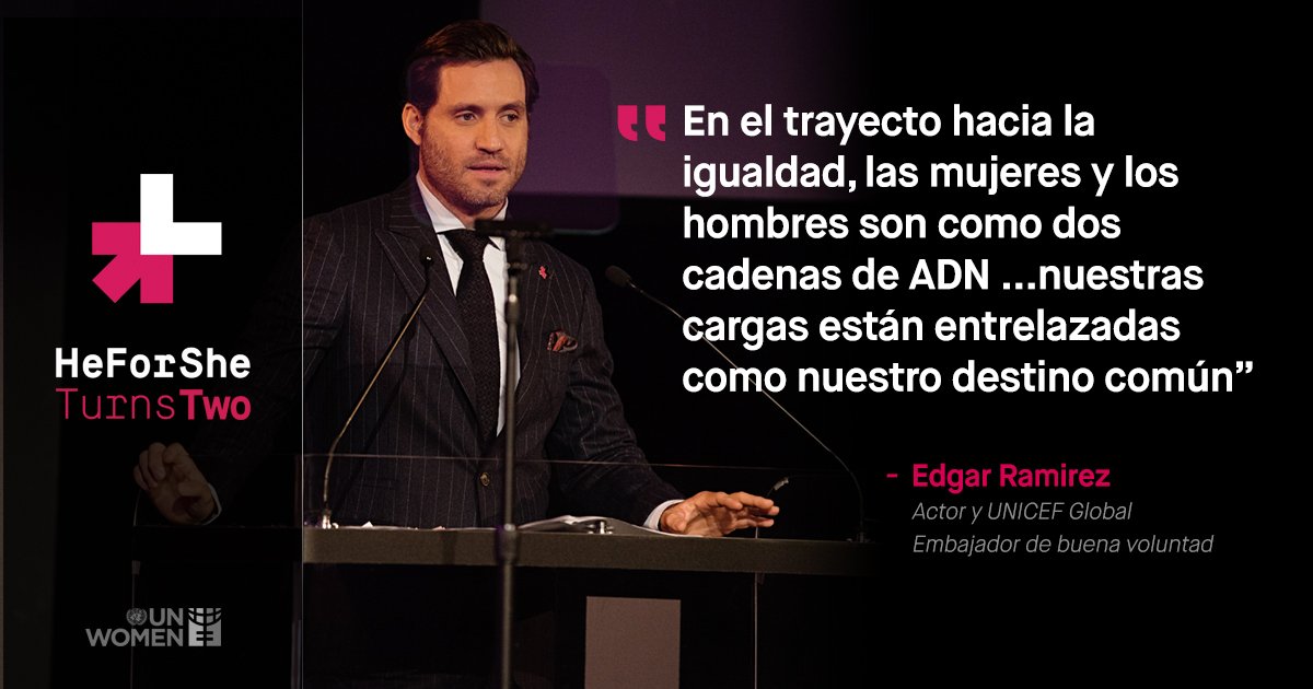 HeForShe's tweet photo. Powerful quote from @edgarramirez25 'What Does It Mean to be #Human?' #HeForShe Speech.cc:@UNICEFMexico @unicefvenezuela @unicefpanama https://t.co/6BoL6ZsVo6