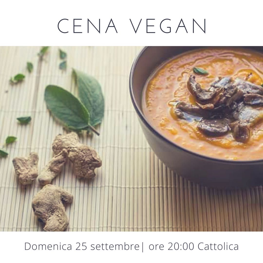domenica 25 cena #vegan a #Cattolica, menù al seguente link facebook.com/events/7261789… per prenotazioni  3245853124