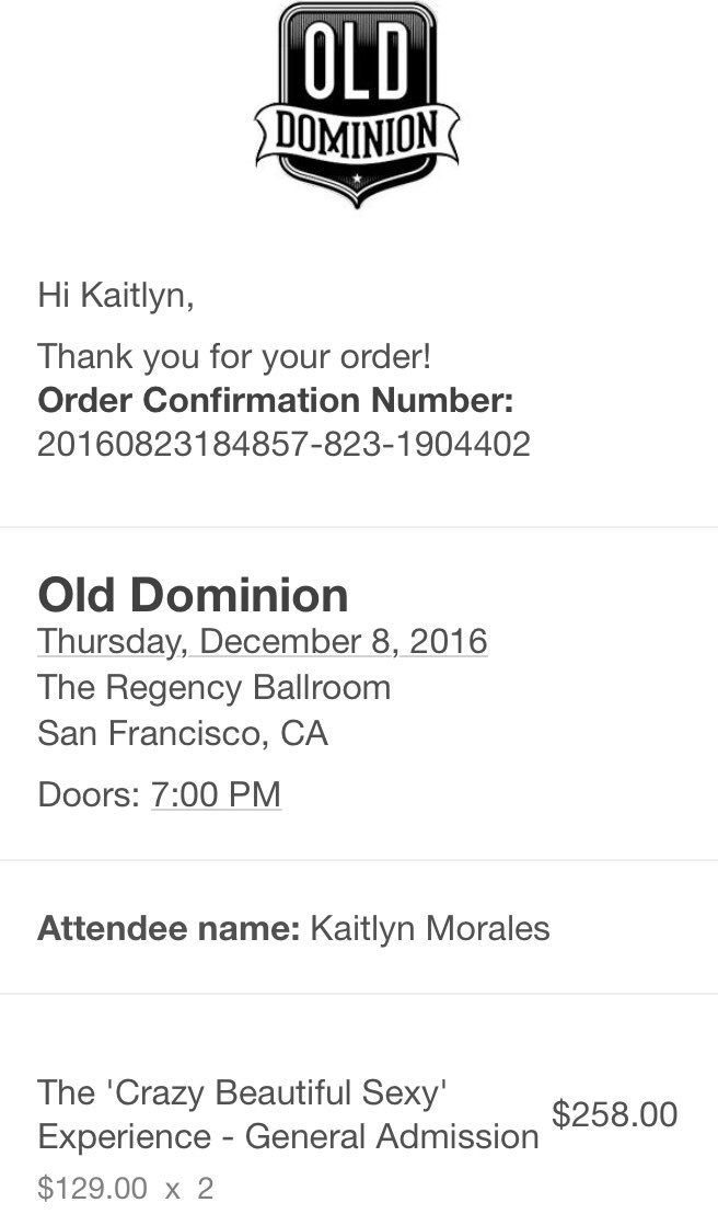 Kmorales1's tweet photo. @olddominionfan Crazy Beautiful Sexy experience purchased. Hurry up December! #FinallycomingtoSF https://t.co/LhWtgL4dTZ