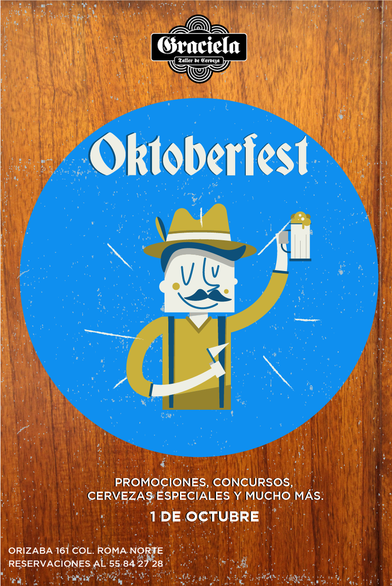 LaGracielaTC's tweet photo. ¡Ya estamos listos! La fiesta comienza este 1 de octubre y queremos contar contigo 🍺 #Oktoberfest https://t.co/kniMaRvGbw